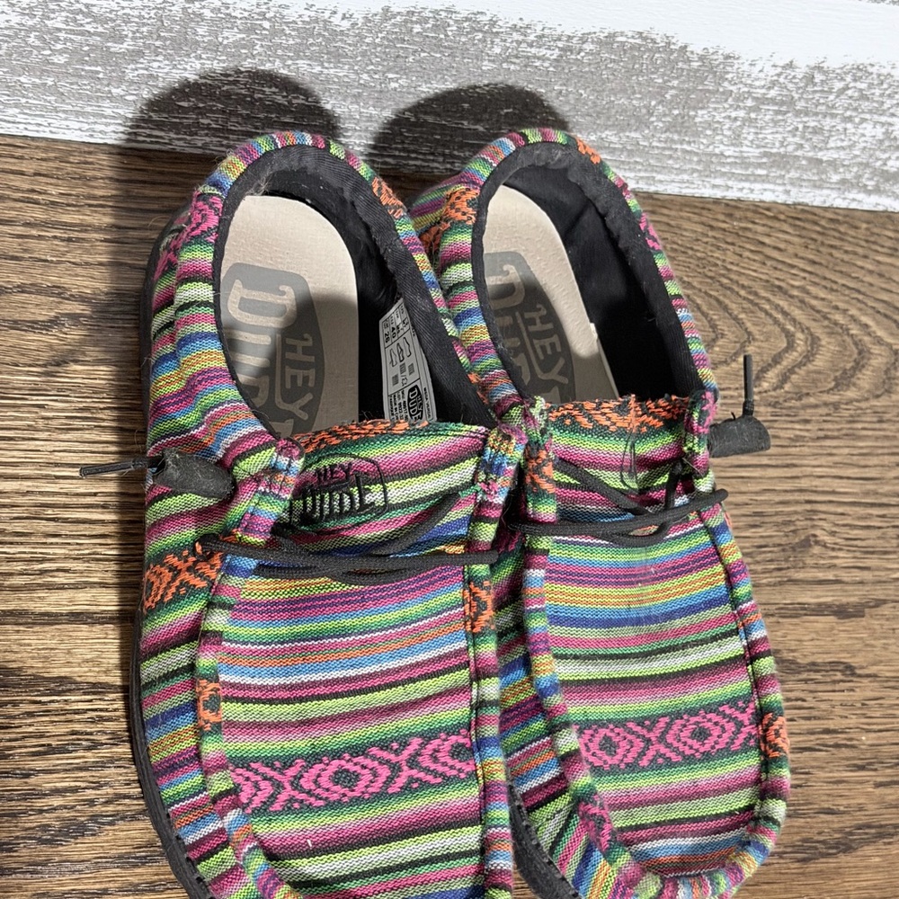 Hey Dude Kids' Colorful Striped Moccasins